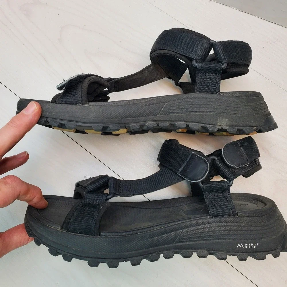 Clarks ATL Trek Sea Black Sport Sandals Wmn 8.5 M Granola Gorpcore Coastal Trail